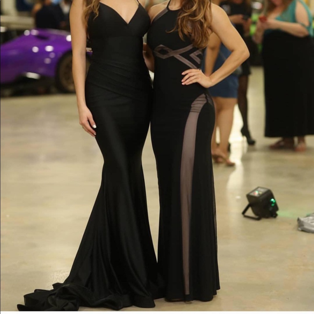 Morgan & Co. Black Illusion Dress